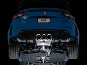 Honda Civic Type R Performance Exhaust - AWE Tuning - Cat Back, Touring Edition - Chrome Silver - 2023+